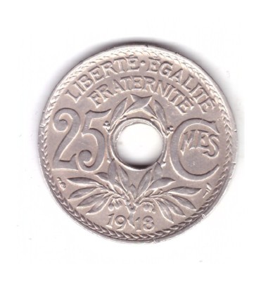 Moneda Franta 25 centimes 1918, stare foarte buna, curata foto