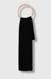Roxy fular femei, culoarea negru, neted