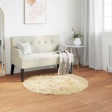 Covor din Lana Faux Tafalla Crem &Oslash; 120 cm Poliester