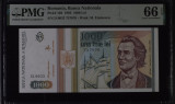 1000 lei 1993 gradata PMG 66 EPQ Gem Unc