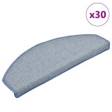 VidaXL Covorașe scară 30 buc gri deschis și albastru 65x24x4 cm