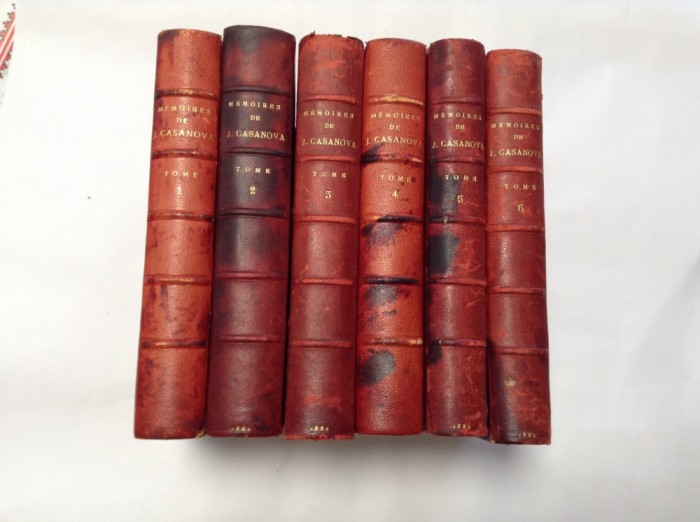MEMOIRES DE JACQUES CASANOVA -6 VOLUME 1881/1922 EDITIE COMPLETA!!