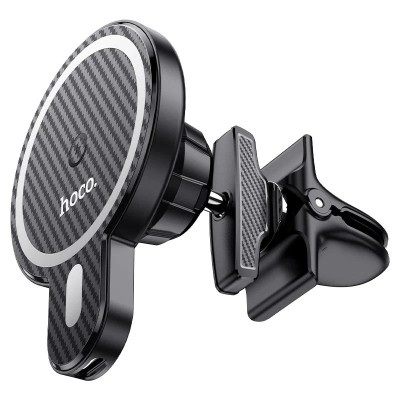 Incarcator Auto Wireless HOCO, CA85, Quick Charge, 15W, compatibil cu Magsafe, Negru foto