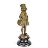 Scolarita-statueta din bronz cu un soclu din marmura BX-73