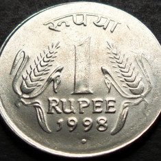 Moneda exotica 1 RUPIE - INDIA, anul 1998 *cod 279 = UNC