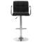 Scaun de bar, negru, material textil - 2
