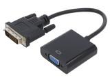 Convertor D-Sub 15pin HD la DVI-D 0,2m Negru