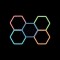 Lumină LED RGB Hexagonală Profesionala Alunminiu &ndash; 5 Module 244x170CM 192W,