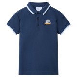 Tricou polo pentru copii, albastru &icirc;nchis, 104 GartenMobel Dekor, vidaXL