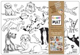Plansa reutilizabila Funny Mat pentru colorat model Catelusi,48x33.5 cm