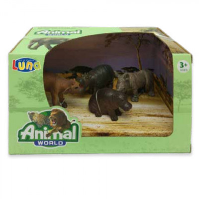 Set 4 figurine Animale Salbatice Animal World 621057 foto