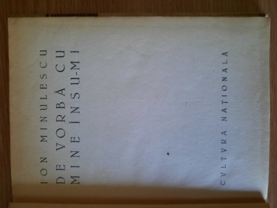 DE VORBA CU MINE INSU-MI de ION MINULESCU &amp;ndash; PRINCEPS (1924) foto
