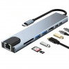 Hub adaptor USB C 3.0 PD HDMI 4K RJ45 docking Macbook Pro Air M1 M2 Dell Lenovo