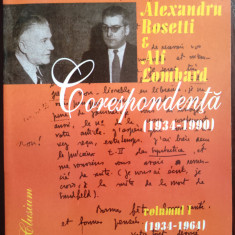 Alexandru Rosetti, Alf Lombard - Corespondenţă (1934-1990), vol. 1 : 1934-1964