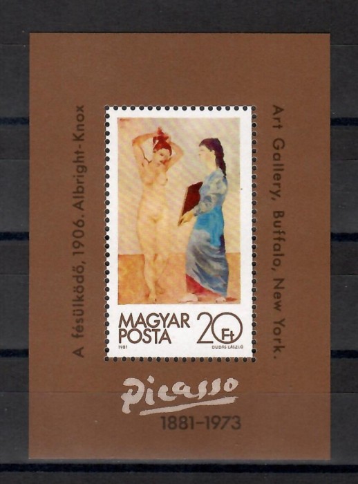Ungaria 1981 - 100 de ani de la nașterea lui Pablo Picasso, Colita. MNH