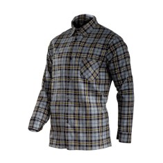 CAMASA FLANEL CU CAROURI GROASA / GRI - M