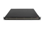 Switch Brocade ICX6450-48P cu 48 de porturi de 1 Gb PoE+ și 4 porturi SFP+ de 10 Gb (2 active), cu suporturi de montare &icirc;n rack
