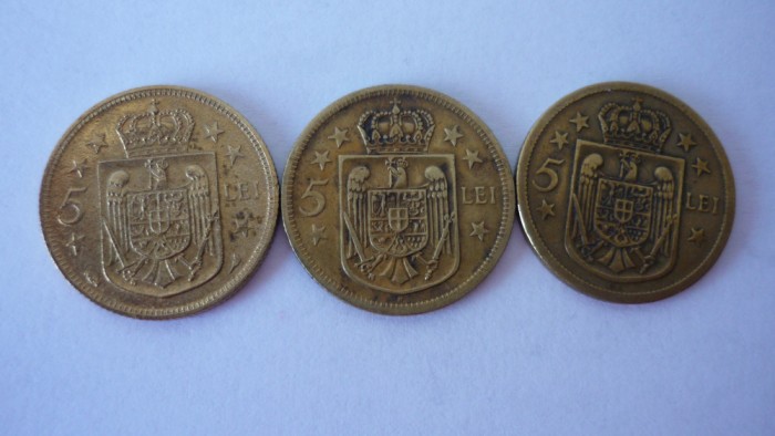 5 LEI 1930 3 BUC: PARIS, HEATON, KINGS NORTON. LOT (F29)***