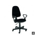 Scaun birou HM Bravo, Ergonomic, Polipropilena, Stofa, Inaltime ajustabila, 90 kg, Negru