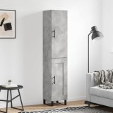 Cumpara ieftin Dulap &icirc;nalt, gri beton, 34,5x34x180 cm, lemn prelucrat
