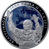 Polonia 20 zloti 2011. John Paul II Beautification, Proof, Argint .925 .28.28 g, Europa