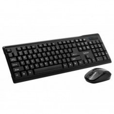 Kit mouse tastatura Spacer SPDS-1100 , Fara fir , USB Nano Receiver , Negru