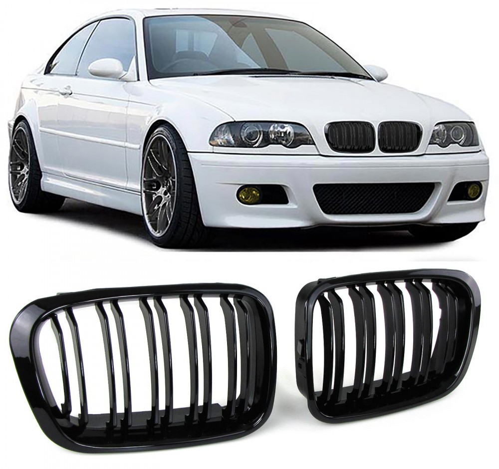 Grile duble negre BMW Seria 3 E46 Limo Touring 98-01, Diederichs | Okazii.ro