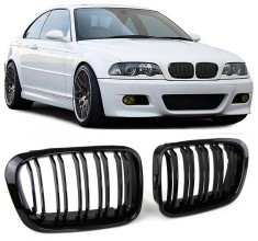 Grile duble negre BMW Seria 3 E46 Limo Touring 98-01 foto