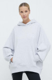 Adidas Originals hanorac de bumbac Hoodie femei, culoarea gri, cu glugă, melanj, IX2344