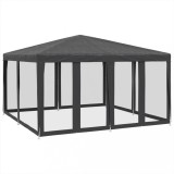 Cumpara ieftin Cort de petrecere cu 8 pereti din plasa, antracit, 4x4 m, HDPE
