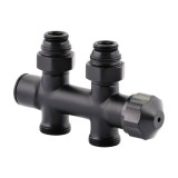 Robineti termostatici tip H drept Dedign Plus Negru interschimbabil stanga dreapta