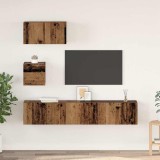 vidaXL Dulap pentru TV pe Perete 4 pcs Lemn vechi 80 x 30 x 30.5 cm