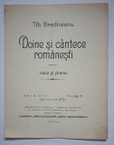 Partitura Doine si cantece romanesti caietul 3 , Tiberiu Brediceanu, antebelica