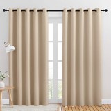 Set doua draperii semi-blackout, uni crem