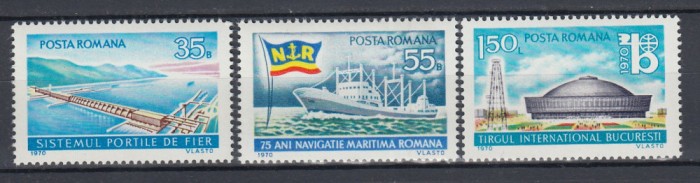1970 LP 735 LP 736 LP 737 SISTEMUL HIDROENERGETIC PORTILE DE FIER MNH