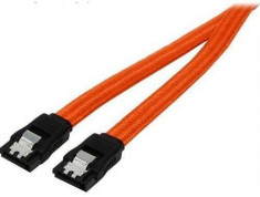 Cablu Bitfenix SATA3 0.3m Orange foto