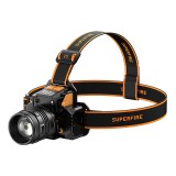 Lanterna LED pentru cap Superfire HL58, Zoom, 350 lm, 230 m, control miscare mana, incarcare USB-C, Supfire