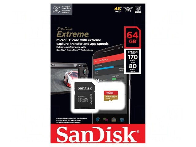 Card de memorie Extreme A2 microSDXC 170MB/s