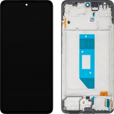Display cu Touchscreen Xiaomi Redmi Note 14 4G, cu Rama, Versiune Globala, Negru (Midnight Black) Service Pack 560001000O700