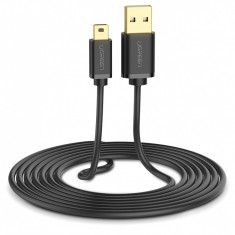 Cablu Date si Incarcare USB la MiniUSB UGREEN US132, 1.5 m, Negru