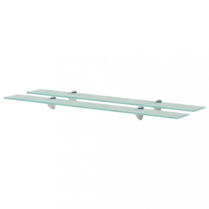 Gossi rafturi suspendate, 2 buc., 90 x 20 cm, sticla, 8 mm