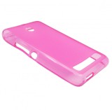 Husa silicon roz transparent (cu spate mat) pentru Sony Xperia E1 (D2004/D2005) / Sony Xperia E1 Dual Sim (D2104/D2105)