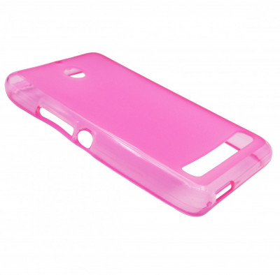 Husa silicon roz transparent (cu spate mat) pentru Sony Xperia E1 (D2004/D2005) / Sony Xperia E1 Dual Sim (D2104/D2105) foto