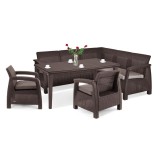 Cumpara ieftin Set de mobilier de grădină Corfu Relax duo cu masă Futura maro