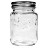 Recipient Sticlă, Capac Metalic, Capacitate 115ml, Transparent, 5x8cm, Oem