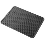 Covoras din Silicon pentru Scurgere Vase, Uz Casnic, Rezistent la Temperaturi Ridicate, Izolator, 43x32.5 cm, Negru