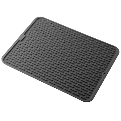 Covoras din Silicon pentru Scurgere Vase, Uz Casnic, Rezistent la Temperaturi Ridicate, Izolator, 43x32.5 cm, Negru foto