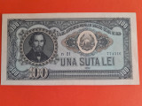 Bancnota 100 lei 1952 serie albastra - UNC