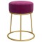 Taburet rotund, violet, catifea - 3
