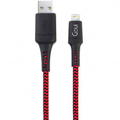 Cablu Date si Incarcare USB la Lightning Goui Tough, 1.5 m, Rosu - Negru G-LC15-8PINR